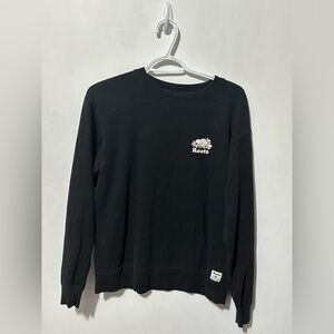 Roots Black womens crewneck sweatshirt sz xs